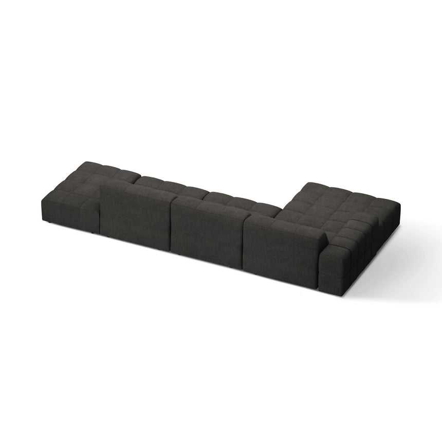 Chicago 5-Sitzer Ecksofa, Linke Seite, aus Chenille in Dunkelgrau (Eden 20 Graphite), 348x167 cm von Cosmopolitan Design – Bild 4