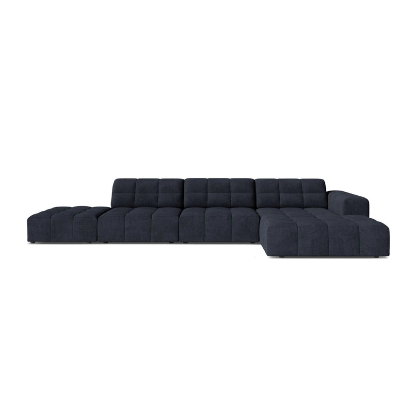 Chicago 5-Sitzer Ecksofa, Rechte Seite, aus Chenille in Marineblau (Eden 16 Deep Blue), 348x167 cm von Cosmopolitan Design – Bild 1