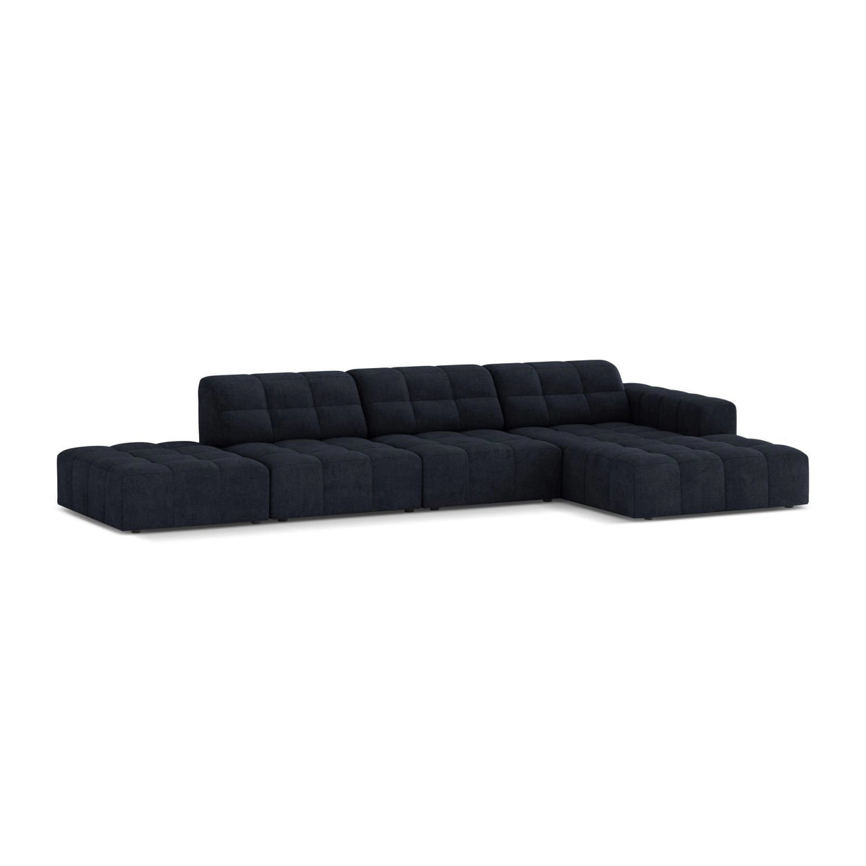 Chicago 5-Sitzer Ecksofa, Rechte Seite, aus Chenille in Marineblau (Eden 16 Deep Blue), 348x167 cm von Cosmopolitan Design – Bild 3