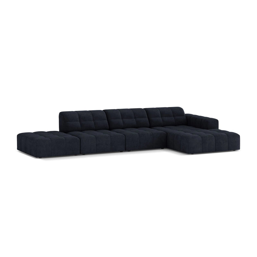 Chicago 5-Sitzer Ecksofa, Rechte Seite, aus Chenille in Marineblau (Eden 16 Deep Blue), 348x167 cm von Cosmopolitan Design – Bild 3