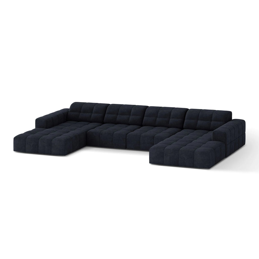 Chicago 6-Sitzer Panoramasofa aus Chenille in Marineblau (Eden 16 Deep Blue), 375x167 cm von Cosmopolitan Design – Bild 3