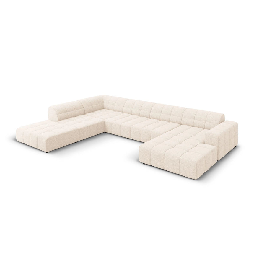 Chicago 7-Sitzer Panorama Ecksofa, Linke Seite, aus Samt oder Chenille, 364x262x70 cm von Cosmopolitan Design – Bild 3