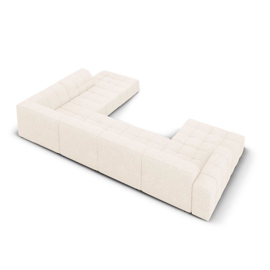 Chicago 7-Sitzer Panorama Ecksofa, Rechte Seite, aus Samt oder Chenille, 364x262x70 cm von Cosmopolitan Design – Bild 4