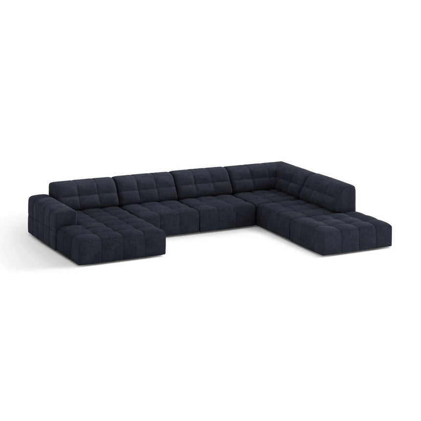 Chicago 7-Sitzer Panoramasofa, Rechte Seite, aus Chenille in Marineblau (Eden 16 Deep Blue), 375x263 cm von Cosmopolitan Design – Bild 3