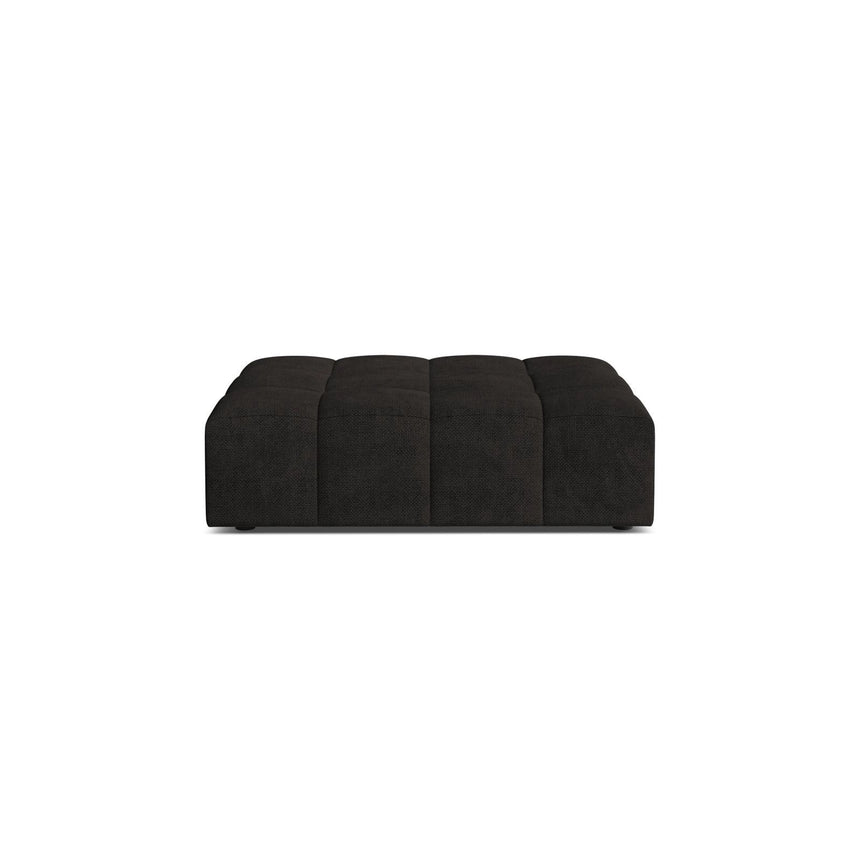 Chicago Pouf aus Chenille in Anthrazit (Eden 21 Black), 102x84 cm von Cosmopolitan Design – Bild 1