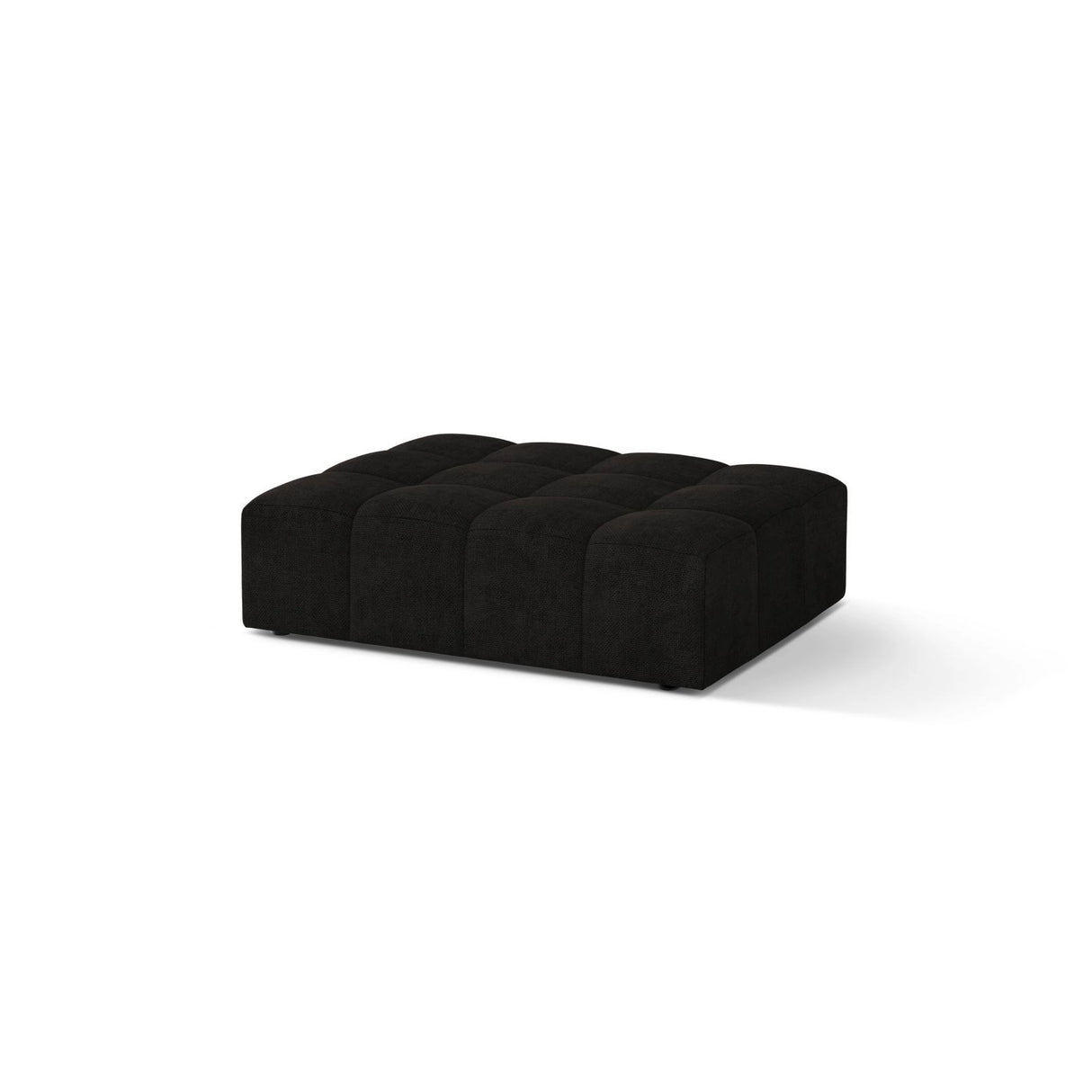 Chicago Pouf aus Chenille in Anthrazit (Eden 21 Black), 102x84 cm von Cosmopolitan Design – Bild 3