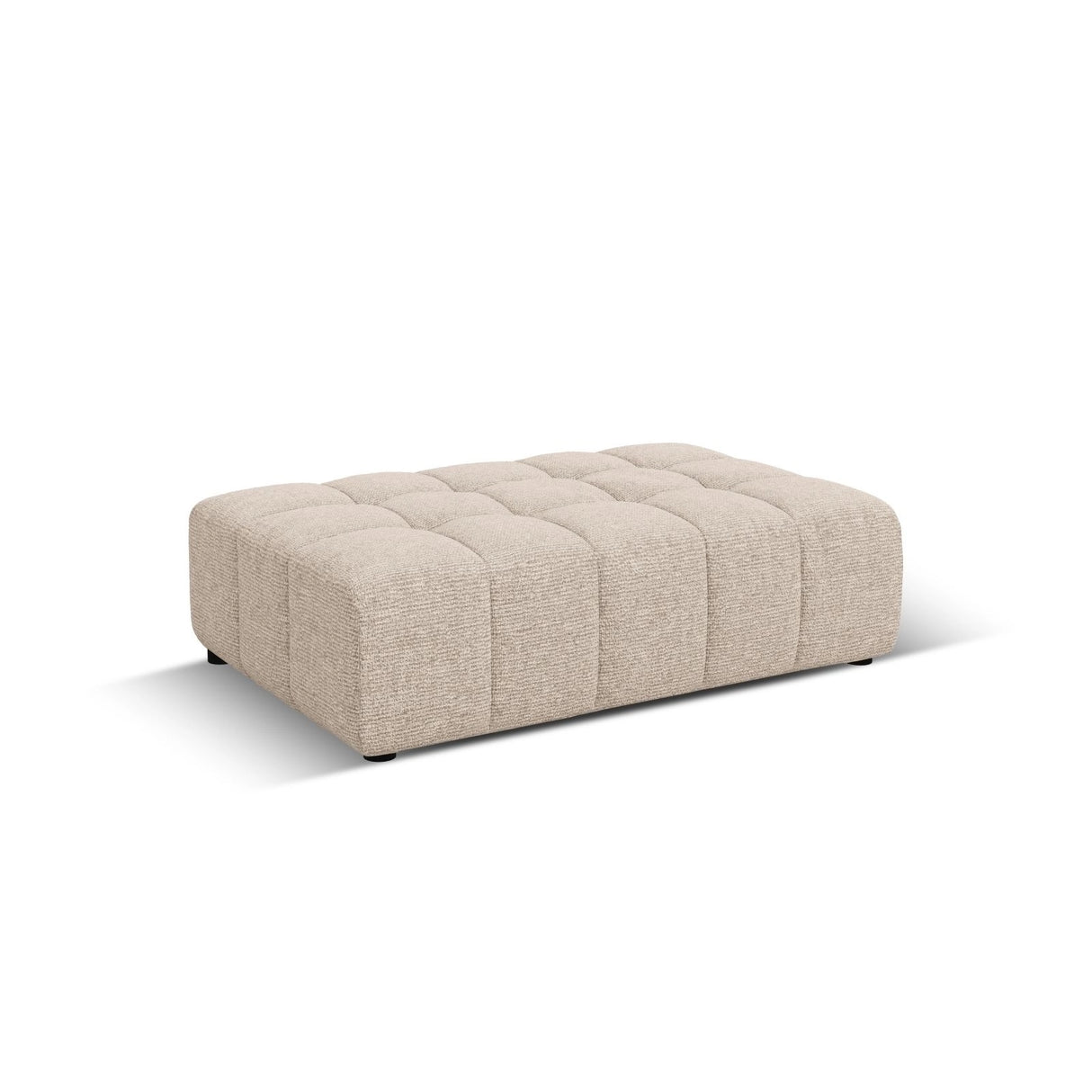 Chicago Pouf aus Chenille in Beige (Haga 30), 102x80x40 cm von Cosmopolitan Design – Bild 4