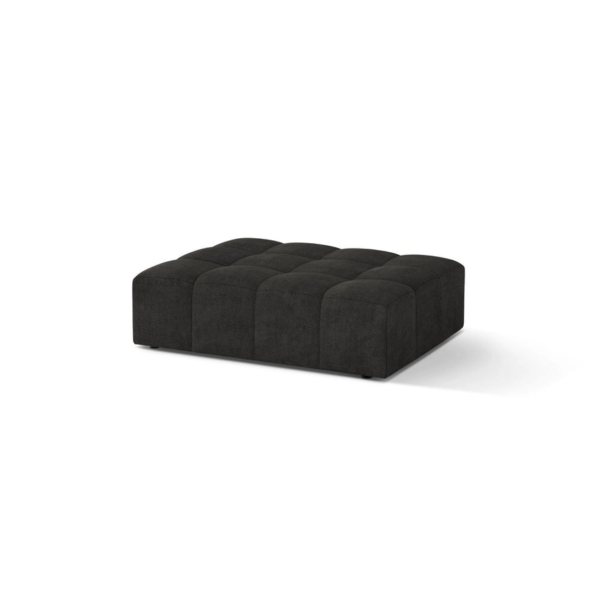 Chicago Pouf aus Chenille in Dunkelgrau (Eden 20 Graphite), 102x84 cm von Cosmopolitan Design – Bild 3