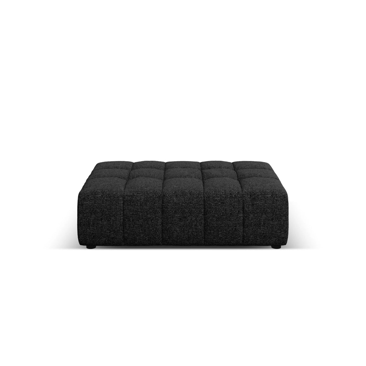 Chicago Pouf aus Chenille in Schwarz (Haga 19), 102x80x40 cm von Cosmopolitan Design – Bild 1