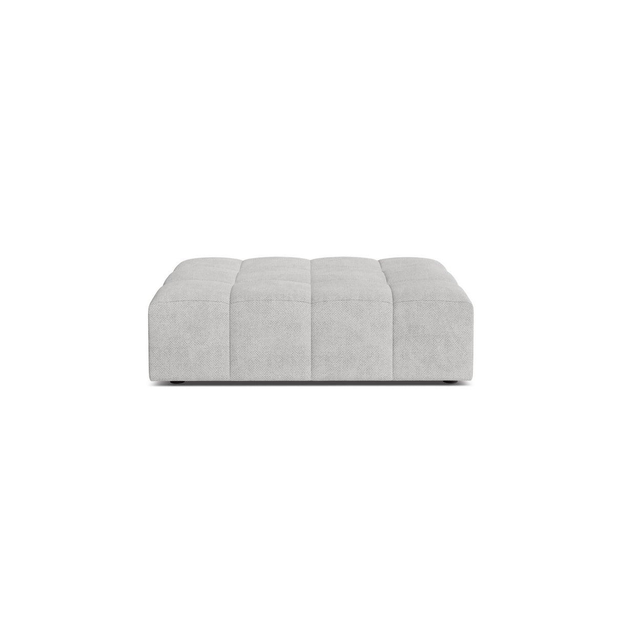 Chicago Pouf aus Chenille in Silber (Eden 17 Silver), 102x84 cm von Cosmopolitan Design – Bild 1