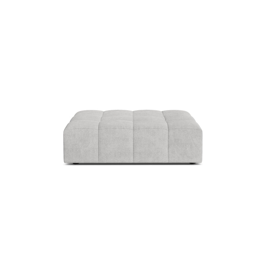 Chicago Pouf aus Chenille in Silber (Eden 17 Silver), 102x84 cm von Cosmopolitan Design – Bild 1