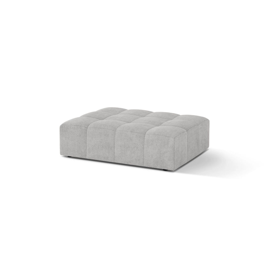 Chicago Pouf aus Chenille in Silber (Eden 17 Silver), 102x84 cm von Cosmopolitan Design – Bild 3