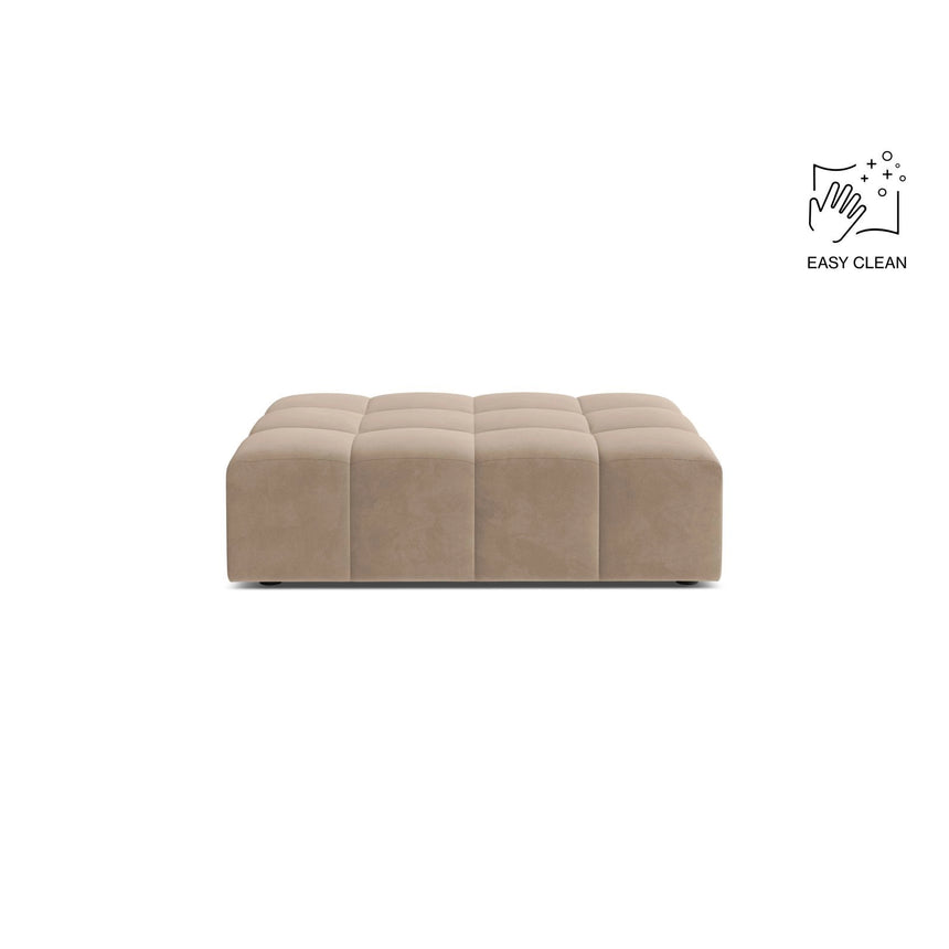 Chicago Pouf aus Samt in Beige (Venus 2928), 102x84 cm von Cosmopolitan Design – Bild 1