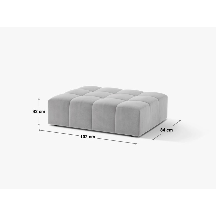 Chicago Pouf aus Samt in Flaschengrün (Venus 2940), 102x84 cm von Cosmopolitan Design – Bild 2