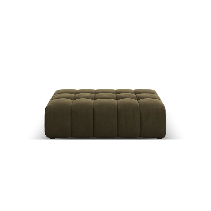Chicago Pouf aus Samt in Grün (Bluvel 77), 102x80x40 cm von Cosmopolitan Design – Bild 1