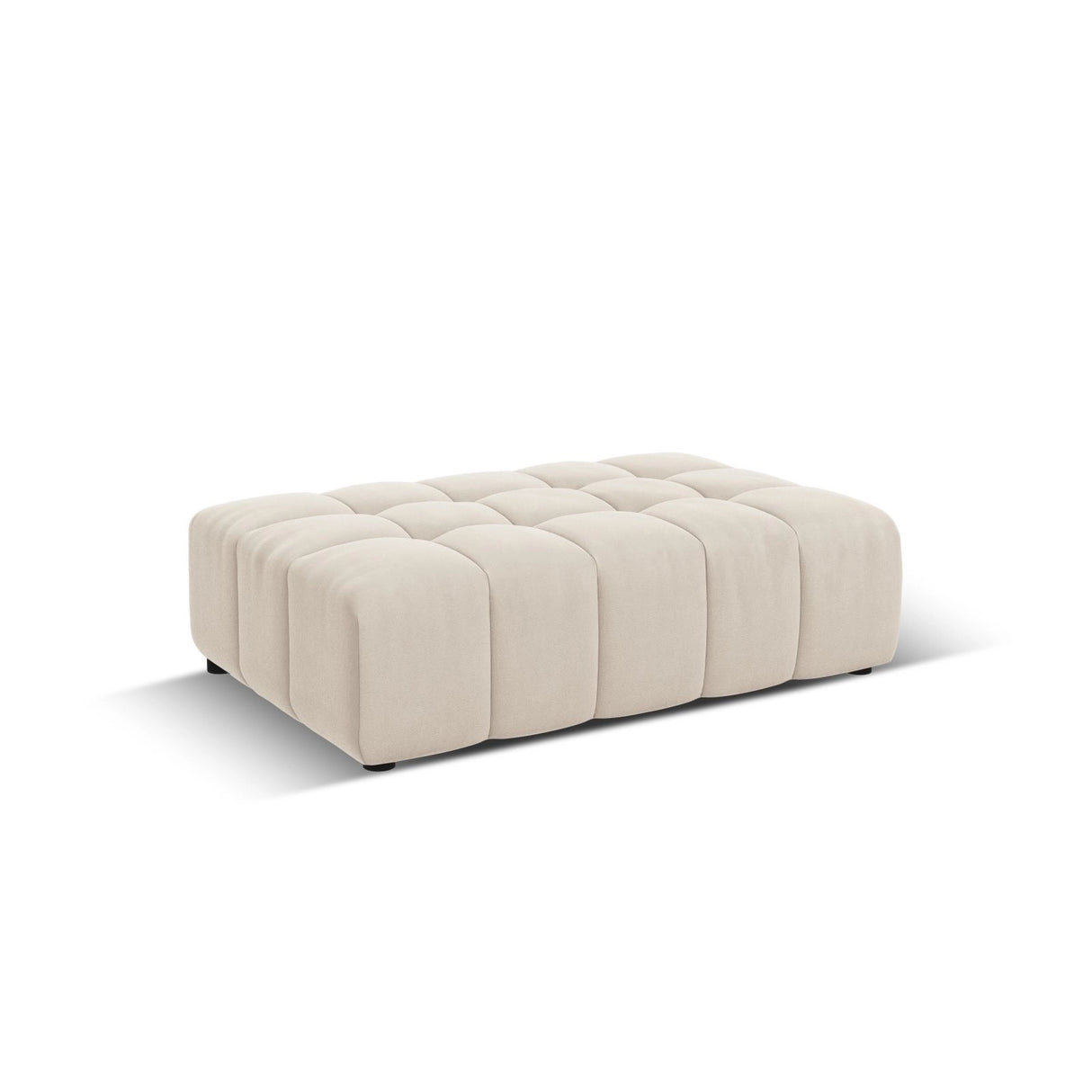 Chicago Pouf aus Samt in Hellbeige (Bluvel 22), 102x80x40 cm von Cosmopolitan Design – Bild 3
