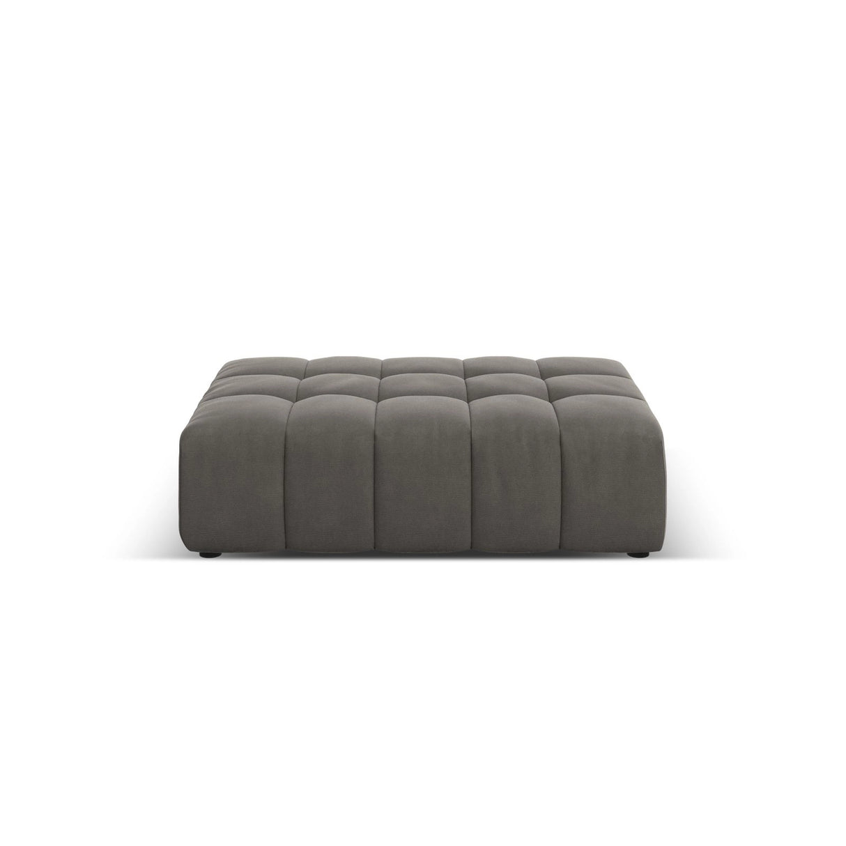 Chicago Pouf aus Samt in Hellgrau (Bluvel 13), 102x80x40 cm von Cosmopolitan Design – Bild 1