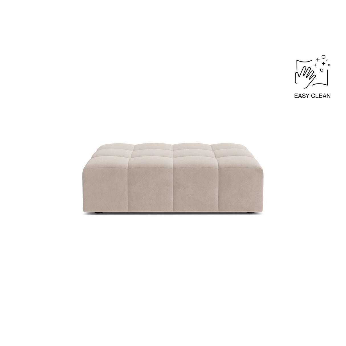 Chicago Pouf aus Samt in Leichtes Beige (Venus 2927), 102x84 cm von Cosmopolitan Design – Bild 1