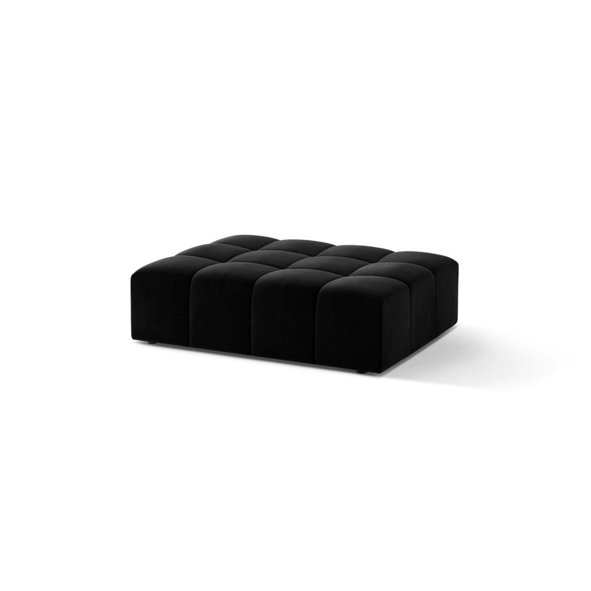 Chicago Pouf aus Samt in Schwarz (Venus 2923), 102x84 cm von Cosmopolitan Design – Bild 3