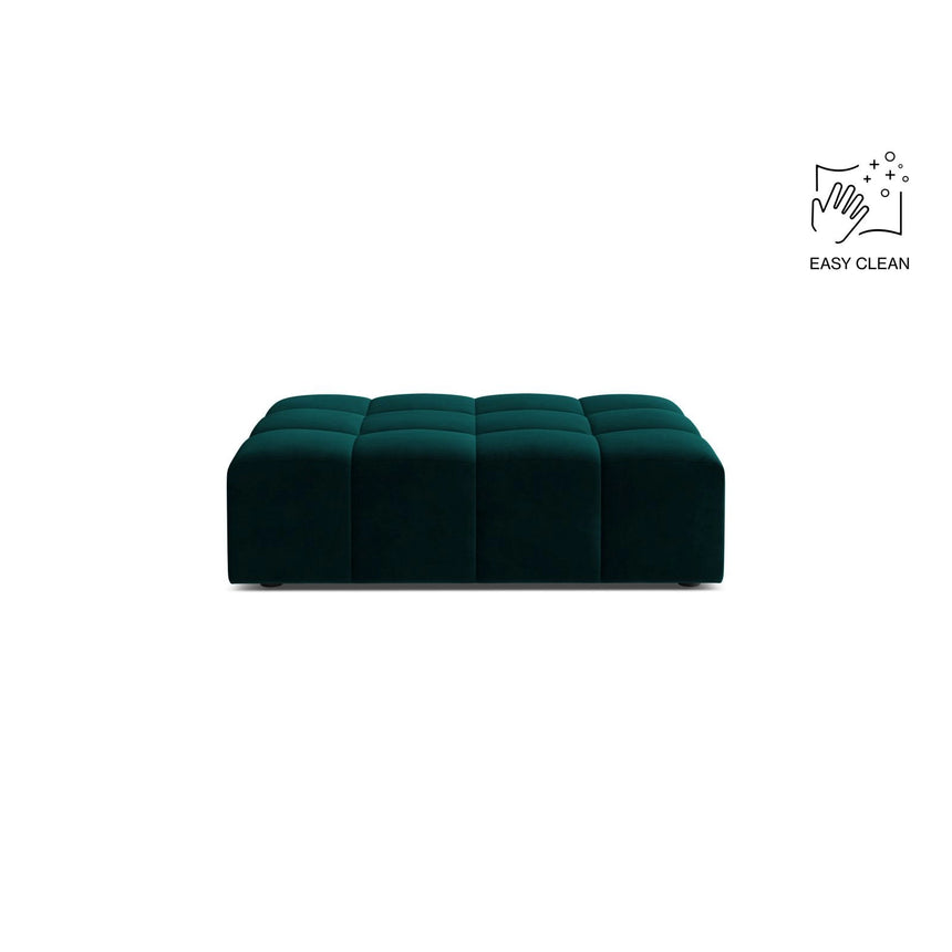 Chicago Pouf aus Samt in Tiefes Petrol (Venus 2911), 102x84 cm von Cosmopolitan Design – Bild 1