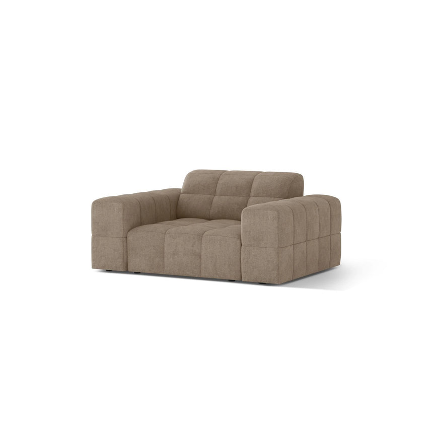 Chicago Sessel aus Chenille in Dunkelbeige (Eden 4 Beige), 132x102 cm von Cosmopolitan Design – Bild 3