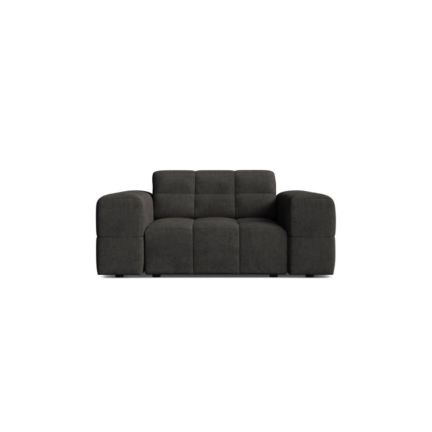 Chicago Sessel aus Chenille in Dunkelgrau (Eden 20 Graphite), 132x102 cm von Cosmopolitan Design – Bild 1