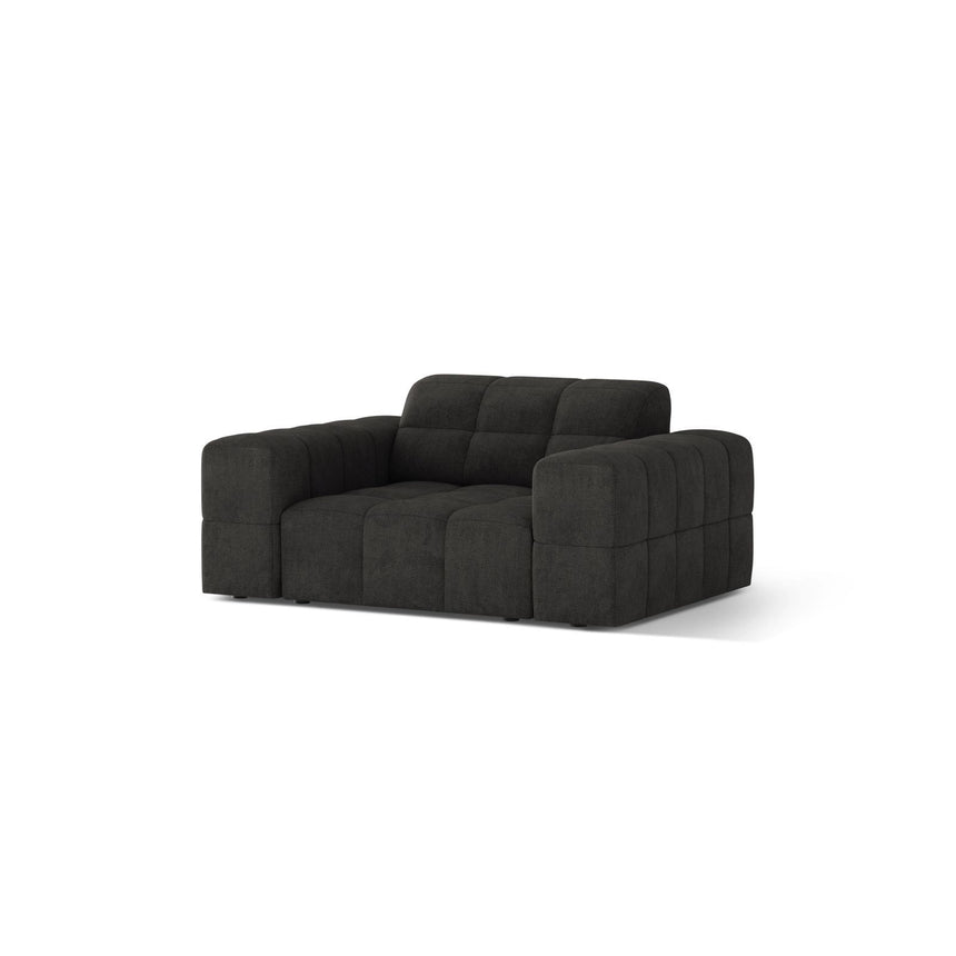 Chicago Sessel aus Chenille in Dunkelgrau (Eden 20 Graphite), 132x102 cm von Cosmopolitan Design – Bild 3