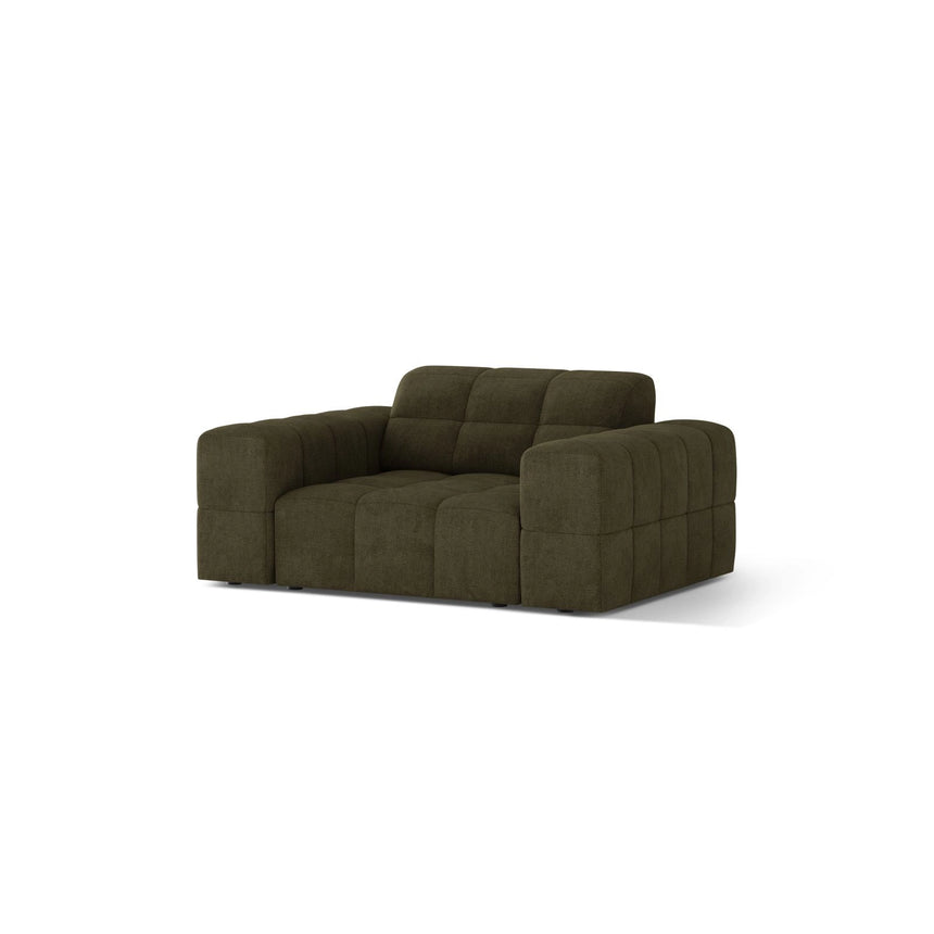 Chicago Sessel aus Chenille in Grün (Eden 12 Olive), 132x102 cm von Cosmopolitan Design – Bild 3
