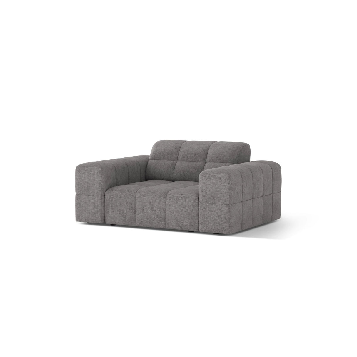 Chicago Sessel aus Chenille in Hellgrau (Eden 18 Grey), 132x102 cm von Cosmopolitan Design – Bild 3