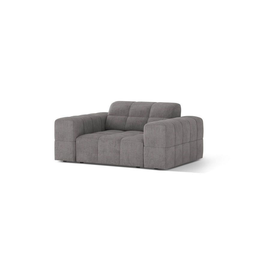 Chicago Sessel aus Chenille in Hellgrau (Eden 18 Grey), 132x102 cm von Cosmopolitan Design – Bild 3