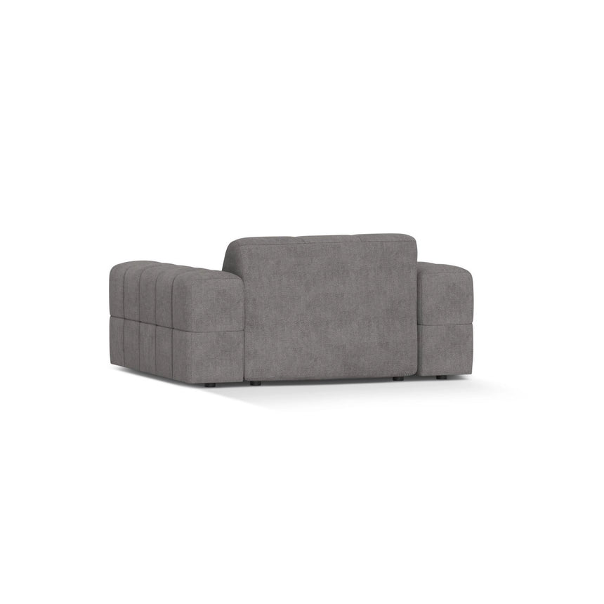 Chicago Sessel aus Chenille in Hellgrau (Eden 18 Grey), 132x102 cm von Cosmopolitan Design – Bild 4