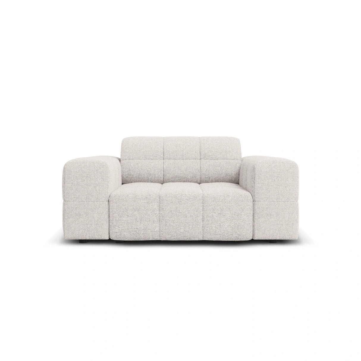 Chicago Sessel aus Chenille in Hellgrau (Haga 06), 124x102x70 cm von Cosmopolitan Design – Bild 1