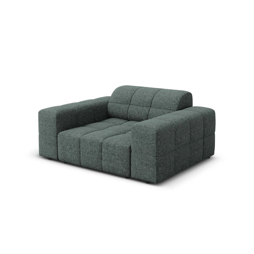 Chicago Sessel aus Chenille in Petrol (Haga 78), 124x102x70 cm von Cosmopolitan Design – Bild 4