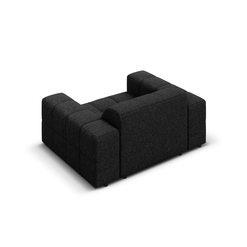 Chicago Sessel aus Chenille in Schwarz (Haga 19), 124x102x70 cm von Cosmopolitan Design – Bild 5