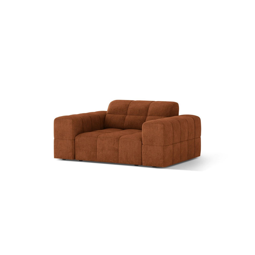 Chicago Sessel aus Chenille in Ziegel (Eden 10 Terra), 132x102 cm von Cosmopolitan Design – Bild 3