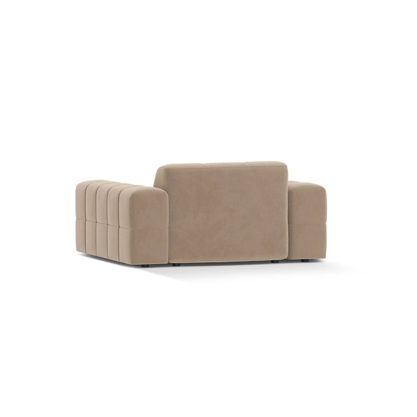 Chicago Sessel aus Samt in Beige (Venus 2928), 132x102 cm von Cosmopolitan Design – Bild 4