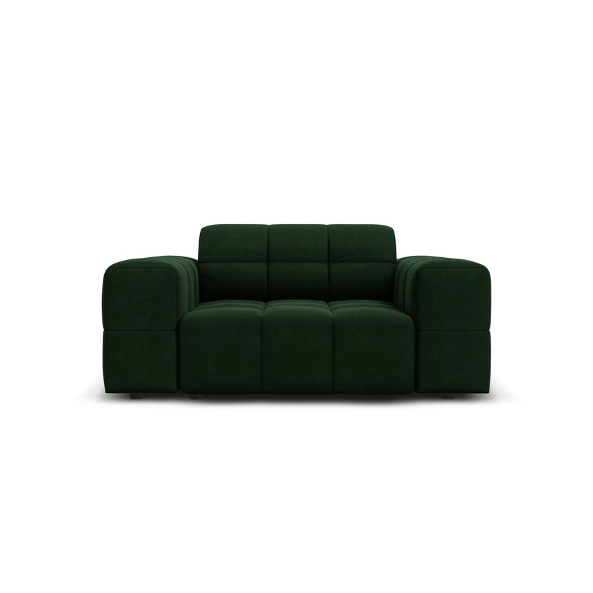 Chicago Sessel aus Samt in Flaschengrün (Bluvel 78), 124x102x70 cm von Cosmopolitan Design – Bild 1