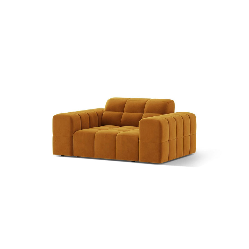 Chicago Sessel aus Samt in Gelb (Venus 2917), 132x102 cm von Cosmopolitan Design – Bild 3
