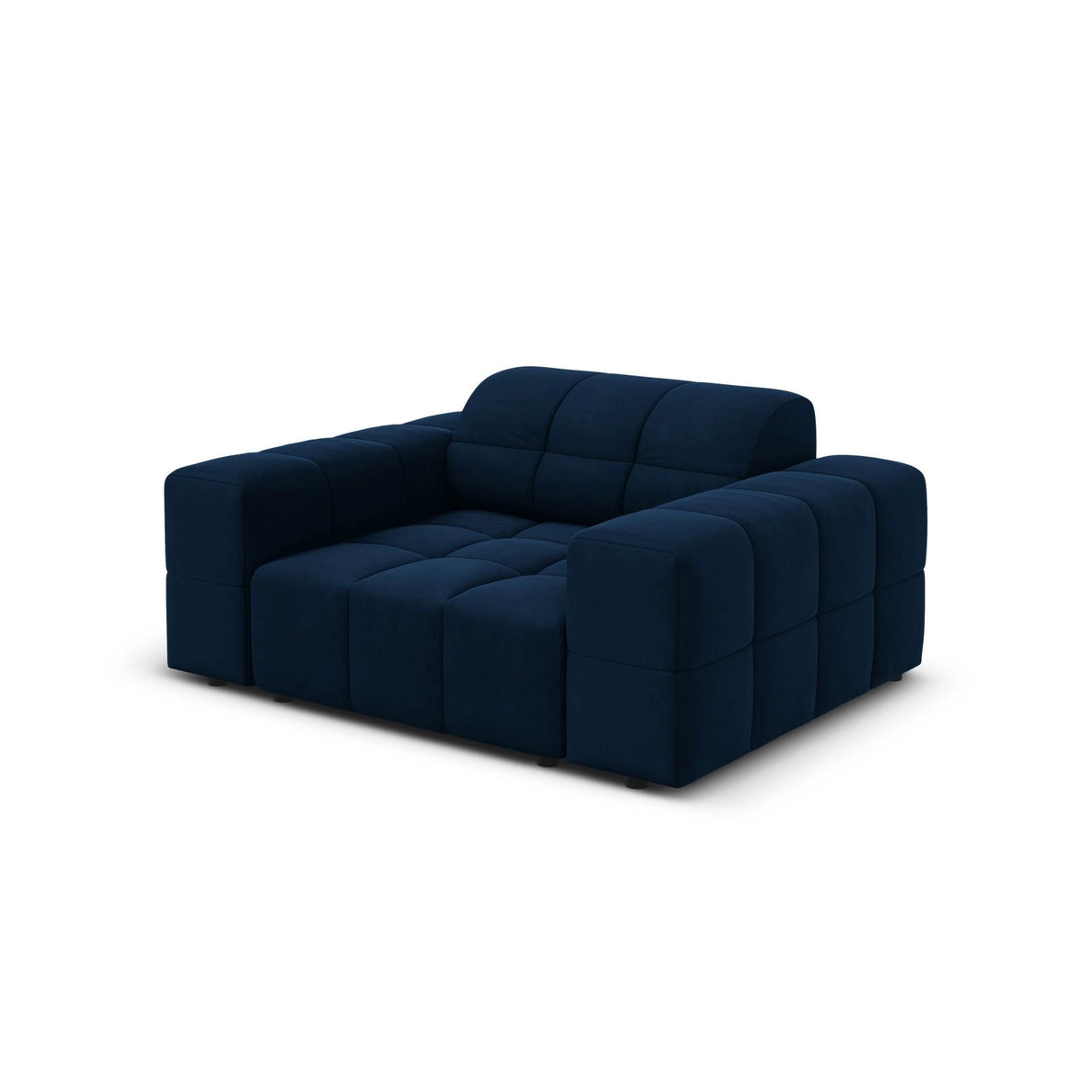 Chicago Sessel aus Samt in Königsblau (Bluvel 86), 124x102x70 cm von Cosmopolitan Design – Bild 4