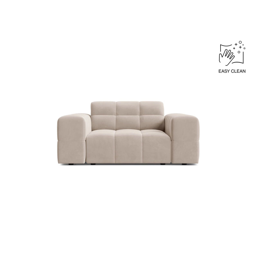 Chicago Sessel aus Samt in Leichtes Beige (Venus 2927), 132x102 cm von Cosmopolitan Design – Bild 1