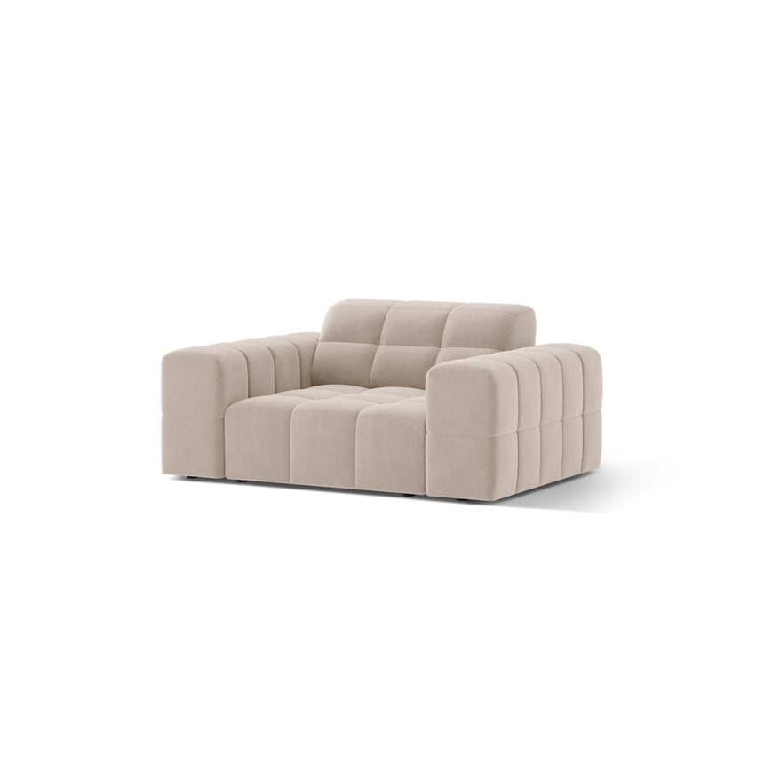 Chicago Sessel aus Samt in Leichtes Beige (Venus 2927), 132x102 cm von Cosmopolitan Design – Bild 3
