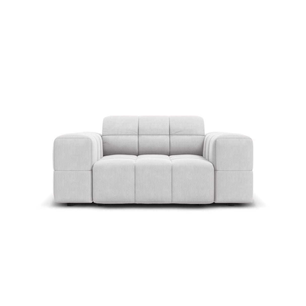 Chicago Sessel aus Samt in Silber (Bluvel 03), 124x102x70 cm von Cosmopolitan Design – Bild 1