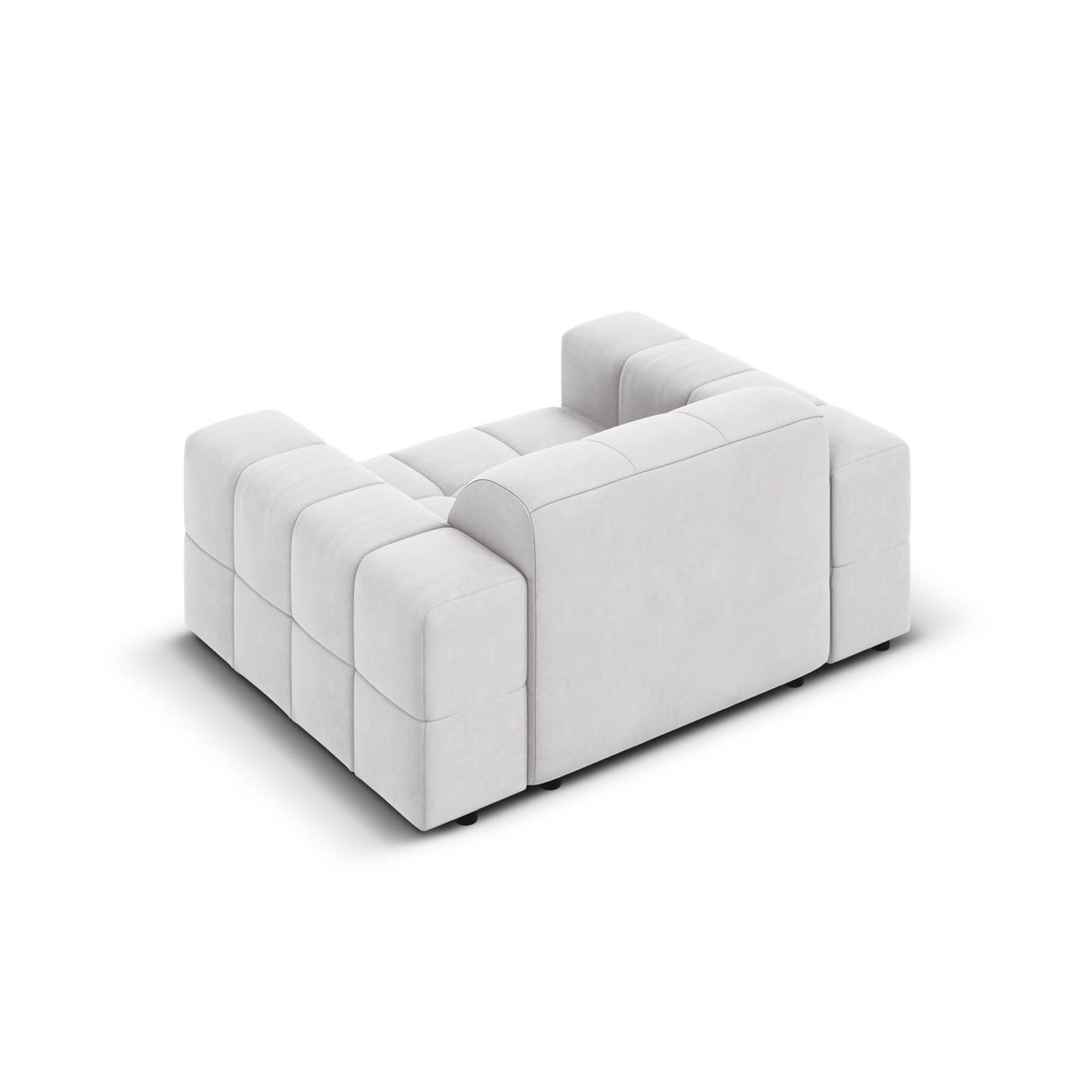 Chicago Sessel aus Samt in Silber (Bluvel 03), 124x102x70 cm von Cosmopolitan Design – Bild 5