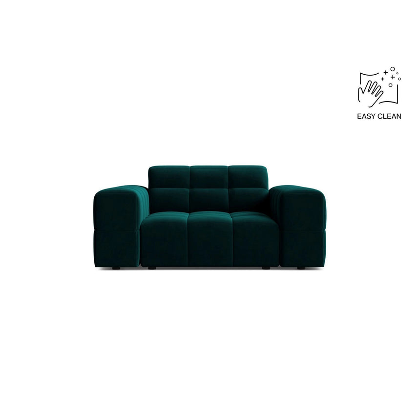 Chicago Sessel aus Samt in Tiefes Petrol (Venus 2911), 132x102 cm von Cosmopolitan Design – Bild 1