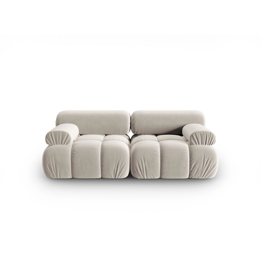 Cortina Modulares 2-Sitzer Sofa aus Samt in Dunkelbeige (Bluvel 30), 188x94 cm von Cosmopolitan Design – Bild 1
