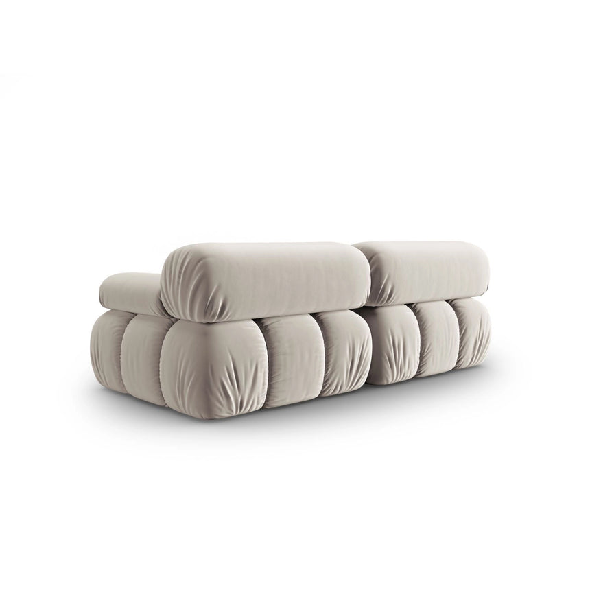 Cortina Modulares 2-Sitzer Sofa aus Samt in Dunkelbeige (Bluvel 30), 188x94 cm von Cosmopolitan Design – Bild 4