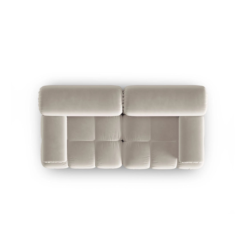 Cortina Modulares 2-Sitzer Sofa aus Samt in Dunkelbeige (Bluvel 30), 188x94 cm von Cosmopolitan Design – Bild 5