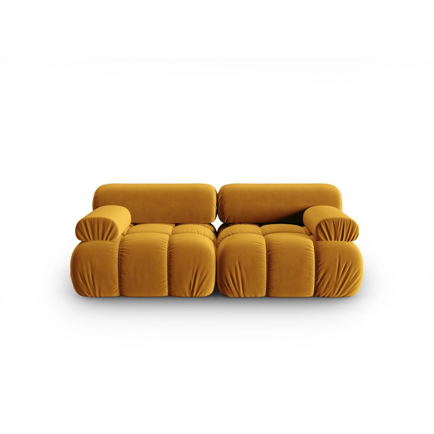Cortina Modulares 2-Sitzer Sofa aus Samt in Gelb (Bluvel 68), 188x94 cm von Cosmopolitan Design – Bild 1
