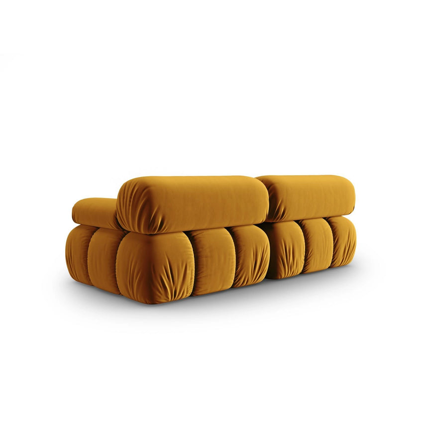 Cortina Modulares 2-Sitzer Sofa aus Samt in Gelb (Bluvel 68), 188x94 cm von Cosmopolitan Design – Bild 4