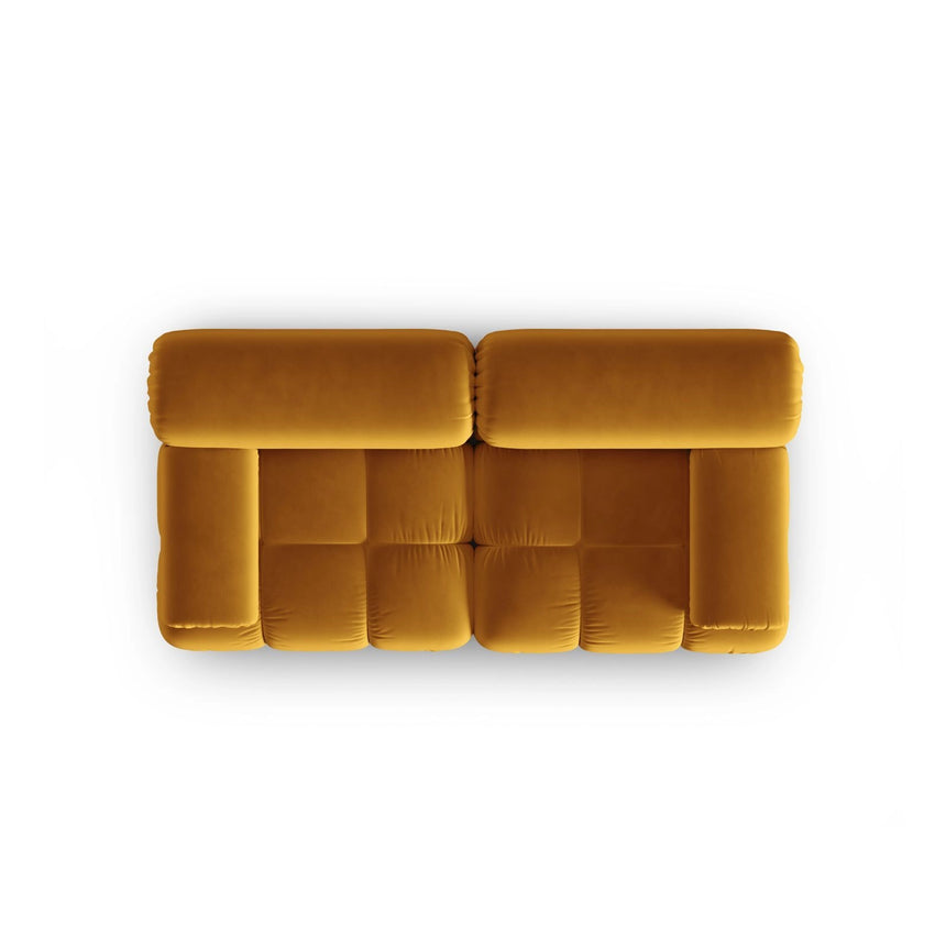 Cortina Modulares 2-Sitzer Sofa aus Samt in Gelb (Bluvel 68), 188x94 cm von Cosmopolitan Design – Bild 5